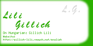 lili gillich business card